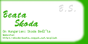 beata skoda business card